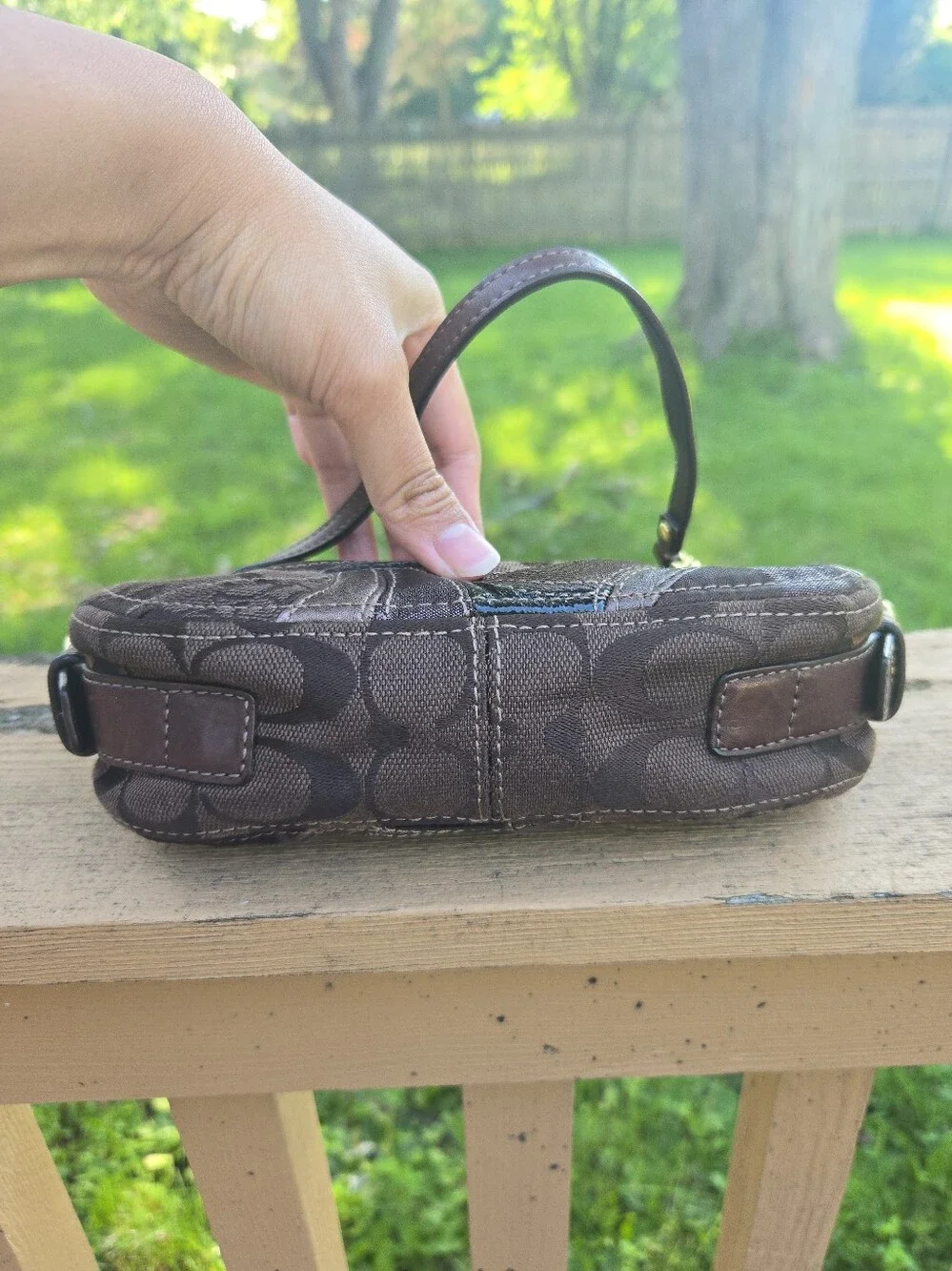 Coach Y2K Mini Zoe Brown Patchwork